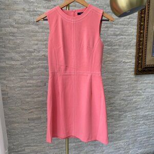 French Connection XXS Sleeveless Sheath Dress Mini Dress White Stitch Detailing